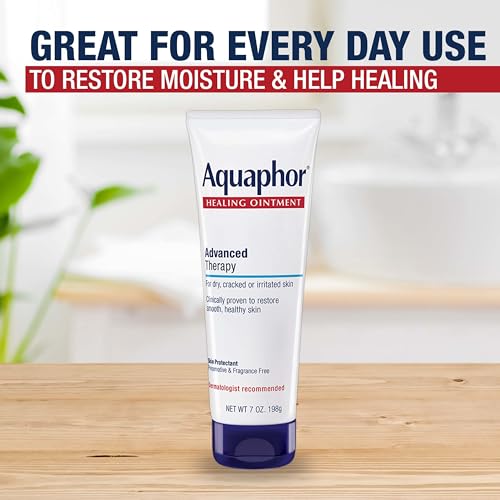Aquaphor Healing Ointment Advanced Therapy Skin Protectant, Dry Skin Body Moisturizer, 7 Oz Tube