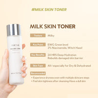 Thumbnail for TIRTIR Milk Skin Rice Toner Light | Instant Hydration with 4% Niacinamide, Pantenol, Lightweight, Pore-Tightening, Vegan, Acne-Prone, Oily Skin, Fungal Acne Safe, Korean Skin Care, 5.07 Fl Oz