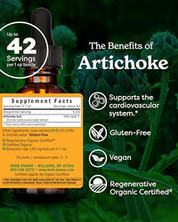 Thumbnail for Herb Pharm Certified Organic Artichoke Liquid Extract for Cardiovascular and Circulatory Support - 1 Ounce