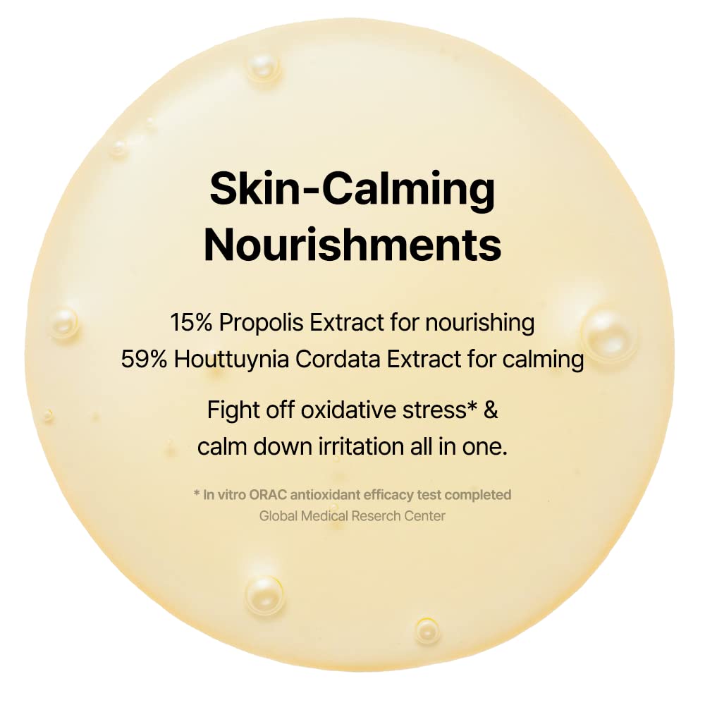 [By Wishtrend]Propolis Energy Calming Ampoule 30ml 1.02 Fl Oz - Prevent Blemishes, Hydration, Hyperpigmentation, for Sensitive, Troubled Skin, Light Propolis ampoule