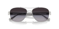 Thumbnail for COACH Sunglasses HC 7161 90018G Shiny Silver/Grey Gradient Polyamide Standard