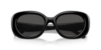 Thumbnail for COACH Women's HC8391U Sculpted C Hardware Universal Fit Oval Sunglasses, Black/Grey Solid, 53 mm