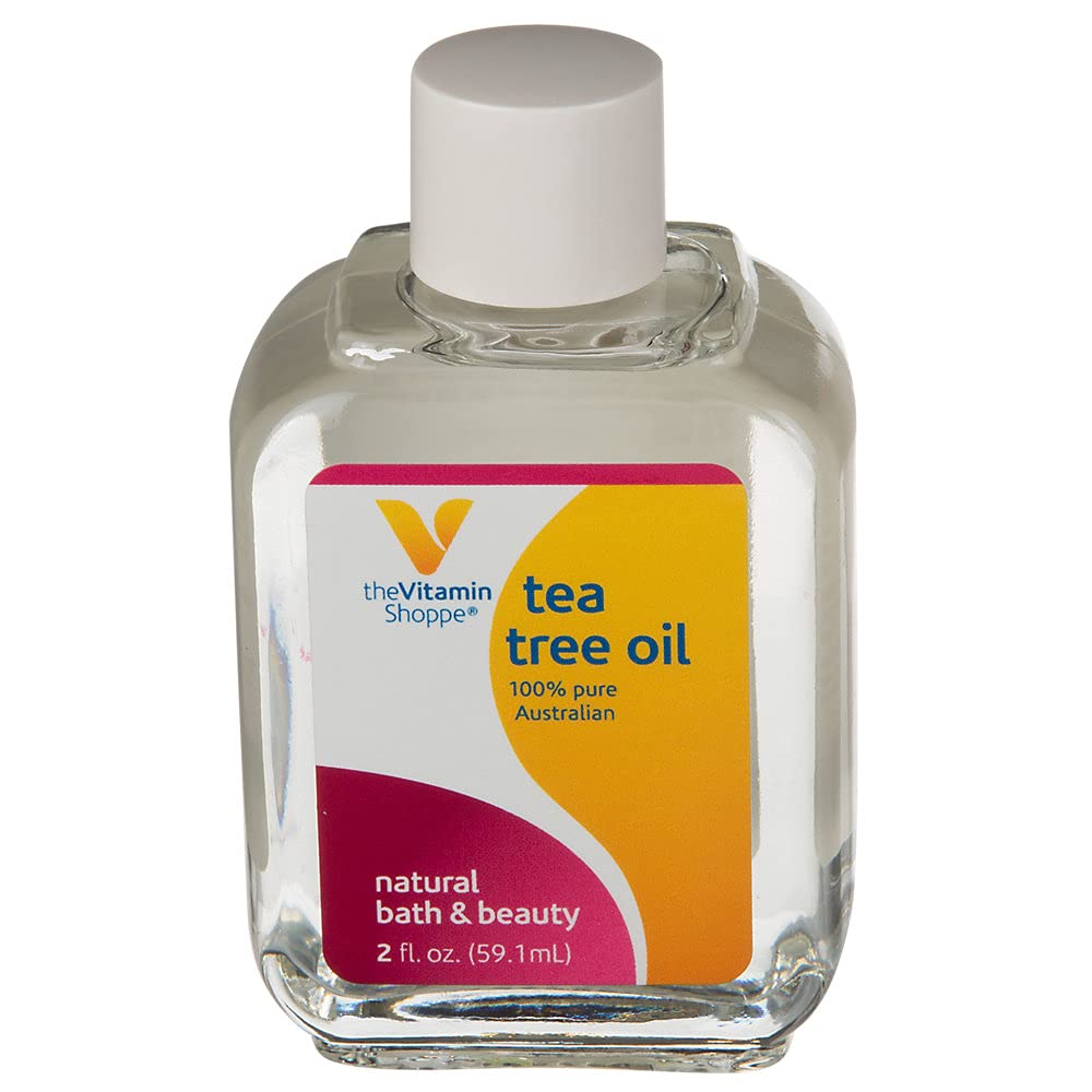 The Vitamin Shoppe Tea Tree Oil (Melaleuca Alternifolia), 100 Pure Australian, Natural Bath and Beauty Skin Care Oil (2 Fluid Ounces Liquid)