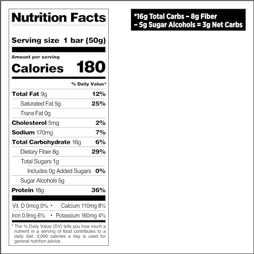 Quest Nutrition Dipped Chocolate Chip Cookie Dough Protein Bars, 18g Protein, 3g Net Carbs, Gluten Free, 1.76 Oz, 12 Count