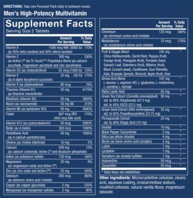 Men's 50+ Personal Multivitamin Packs, Supports Men's Health, Energy Production and Immune, (30 Single Serving Packets) by the Vitamin Shoppe