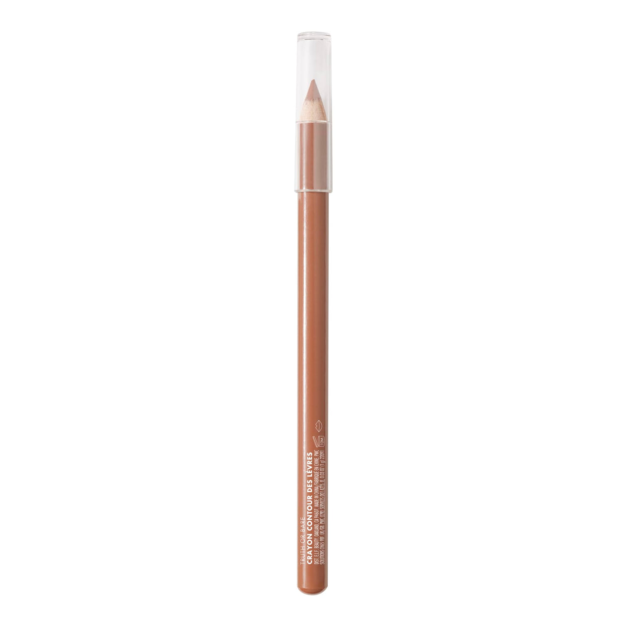 e.l.f. Cream Glide Lip Liner, Highly-Pigmented Pencil For Shaping & Sculpting Lips, Semi-Matte Finish, Vegan & Cruelty-Free, Truth or Bare