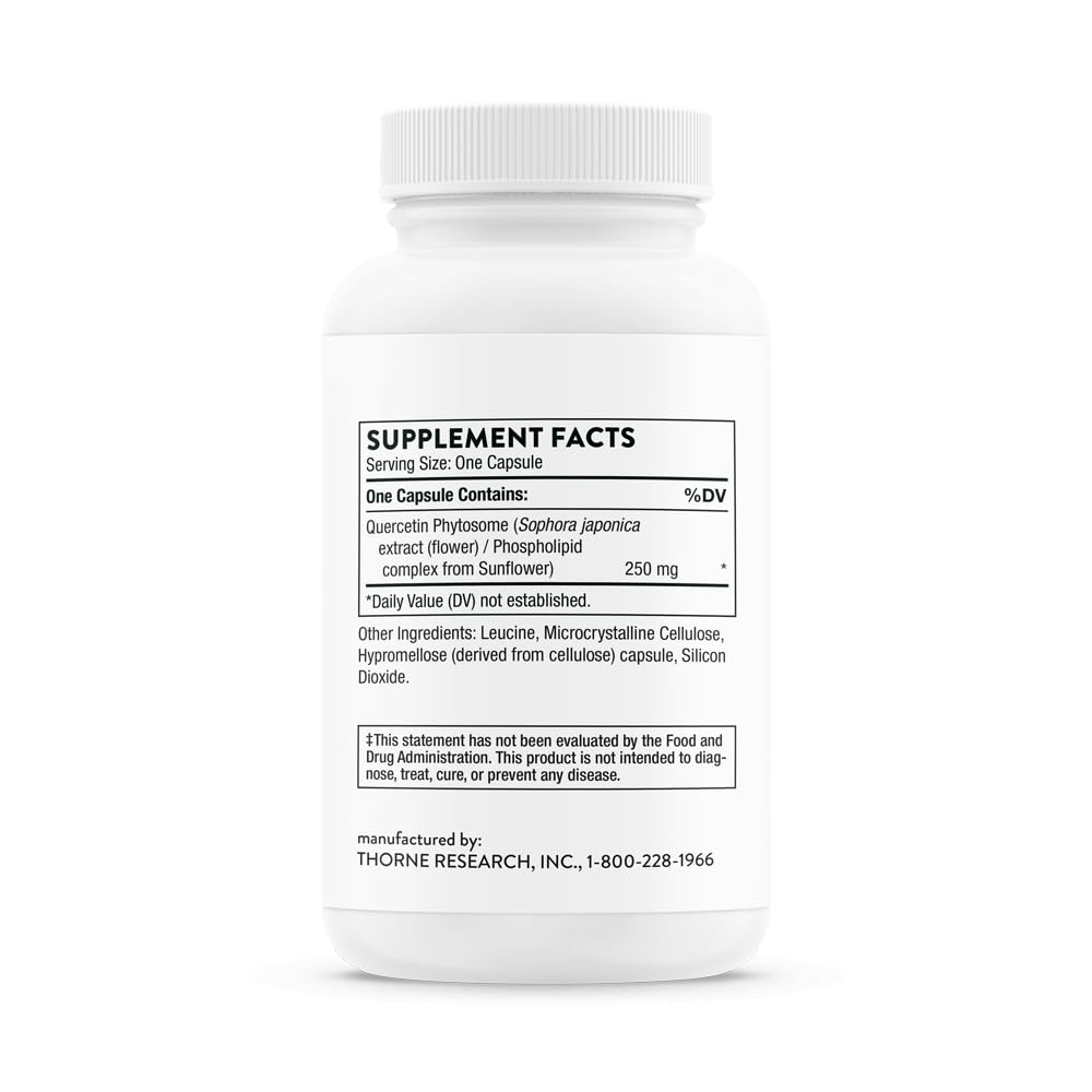 THORNE - Immune Support Duo - Quercetin Phytosome & NAC for Balanced Immune and Respiratory Wellness - 30 Servings