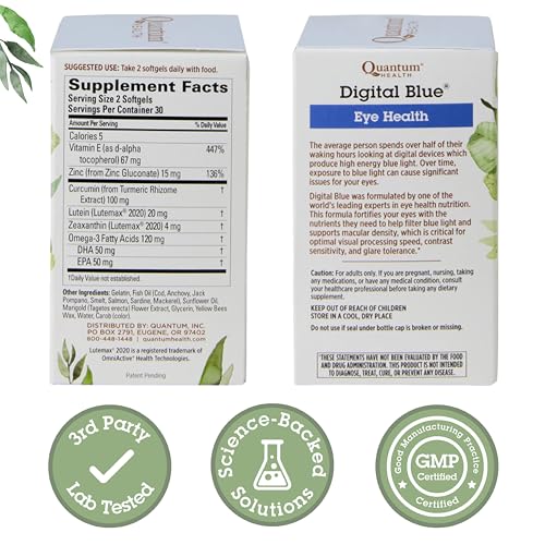Quantum Health Digital Blue Eye Health, 60 Softgels
