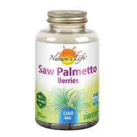 Thumbnail for Nature's Life Saw Palmetto Berries 1160 mg | Healthy Prostate, Urination Frequency & Hair Health Support | Non-GMO | 250 Vegetarian Capsules