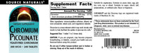 Thumbnail for Source Naturals Chromium Picolinate 200 Mcg Tablet, 240 Count