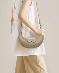 Thumbnail for Covelin Modern Crescent Moon Hobo Bag - Lightweight Nylon Shoulder Bag for Women Pink