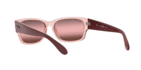 Thumbnail for Ray-Ban Unisex RB4388 Square Sunglasses, Transparent Pink/Wine Polarized, 58 mm