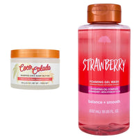 Thumbnail for Tree Hut Coco Colada Whipped Shea Body Butter 8.4oz & Strawberry Balance Smooth Foaming Gel Wash 18oz Skin Care Bundle
