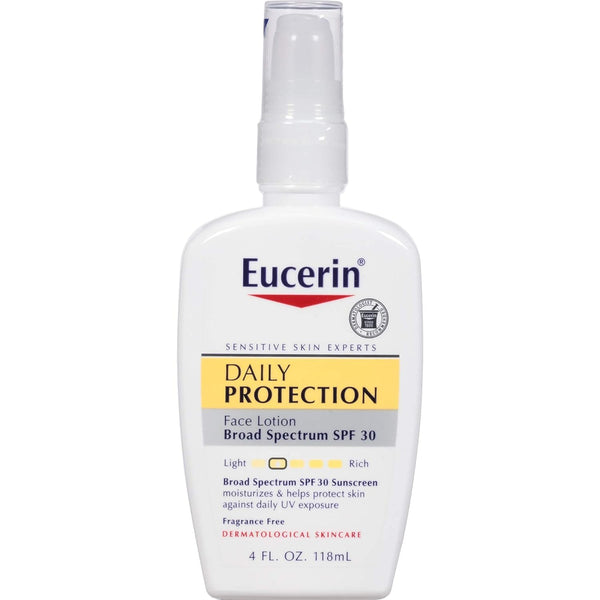 Eucerin, Daily Protection Face Lotion & Sunscreen, SPF 30, Fragrance Free, 4 fl oz (118 ml)