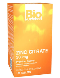 Thumbnail for Bio Nutrition Zinc Citrate, 30 mg, 100 Tablets