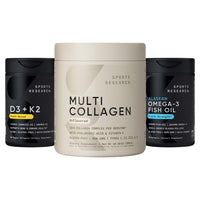 Thumbnail for Sports Research® Multivitamin Pack - Multi Collagen Protein Powder, Vitamin D3 5000iu + K2 100mcg, and Alaskan Omega-3 Fish Oil 1250mg