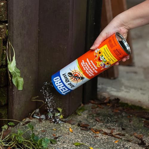 TERRO Ant Dust Powder Killer for Indoors and Outdoors - Kills Ants, Fire Ants, Roaches, Spiders, and Other Insects - T600 - Up to 8 Months Protection - Easy to Use