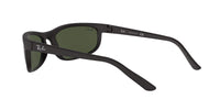 Thumbnail for Ray-Ban Unisex Rectangular Sunglasses Black Frame Green Lens