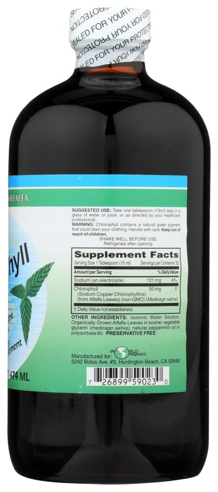 World Organic Chlorophl Mint 50mg