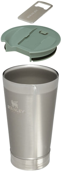 Thumbnail for Stanley Stay-Chill Beer Pint 16 oz | Wide Mouth Lid | Built-in Bottle Opener | Beer Tumbler Cup | Insulated Stainless Steel Pint Glass | BPA-Free | Stainless Steel
