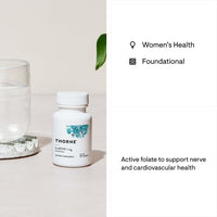 Thumbnail for THORNE 5-MTHF - Methylfolate (Active B9 Folate) Supplement - Supports Cardiovascular Health, Fetal Development, Nerve Health, Methylation, and Homocysteine Levels* - 60 Capsules - 5-MTHF 1mg