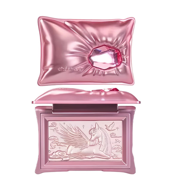Chéeryep Qianyan Highlighter Pressed Powder Palette, Shimmer Bronzer and Contour, Long Lasting Brightening Finish (SH02 Pink Highlight, 5.5g)