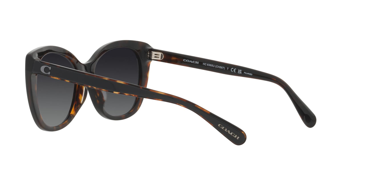 Coach Sunglasses HC 8365 U 5764T3 Ch566 Black/Dark Tortoise Gr