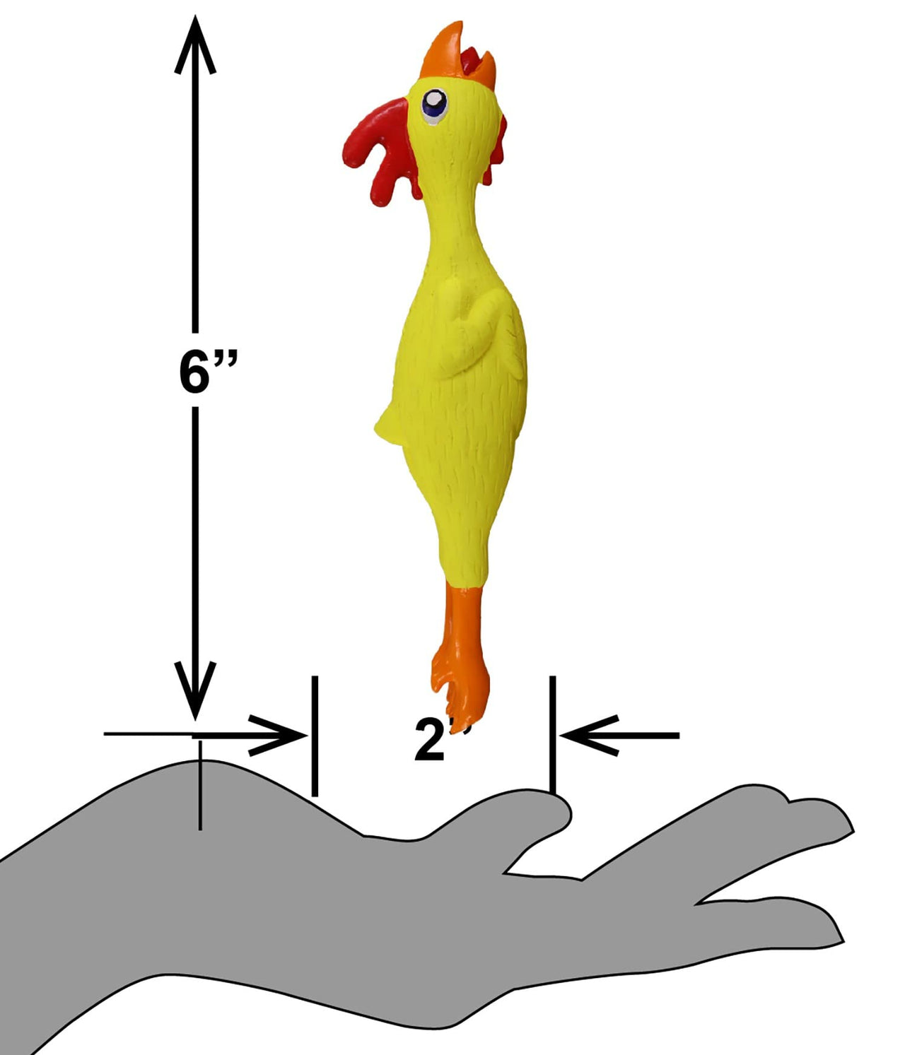 PetSport Naturflex Chicken Toy - Durable & Long-Lasting, Non-Toxic Material, Internal Squeaker, Rubber Toy for Dogs, Ideal for Interactive Play and Engagement