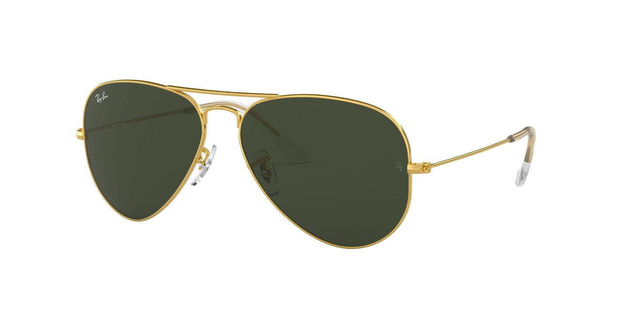 Ray-Ban RB3025 Classic Aviator Sunglasses, Gold Brown/G-15 Green, 55 mm