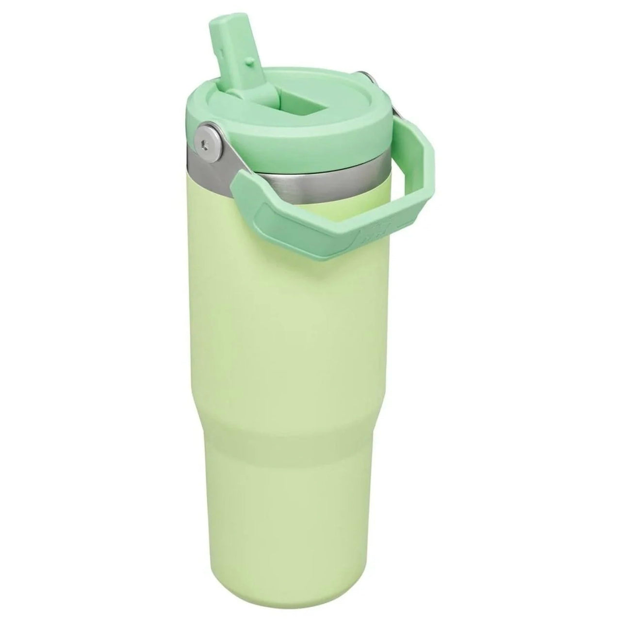 Stanley IceFlow Flip Straw Tumbler with Handle 30 oz | Twist On Lid and Flip Up Straw | Leak Resistant Water Bottle | Insulated Stainless Steel |BPA-Free | Citron