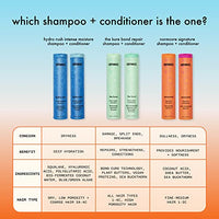 Thumbnail for amika hydro rush intense moisture conditioner with hyaluronic acid, 275ml | for dry, textured, or coarse hair types 2a-4c, long-lasting hydration, color-safe, keratin + chemically treated safe