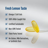 Thumbnail for Nordic Naturals ProOmega-D, Lemon Flavor - 180 Soft Gels - 1280 mg Omega-3 + 1000 IU D3 - High-Potency Fish Oil - EPA & DHA - Brain, Eye, Heart, & Immune Health - Non-GMO - 90 Servings