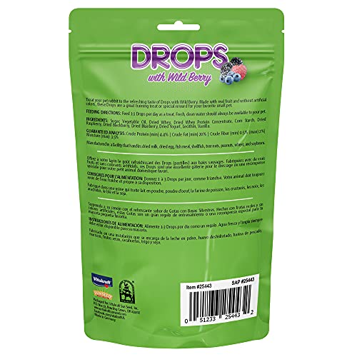 Vitakraft Drops Rabbit Treats with Wildberry Flavor – 5.3 oz Delicious Yogurt-Based Snacks for Rabbits, Guinea pigs, Hamsters, Gerbils, Mice, Rats, Chinchillas, and other Small Animals.