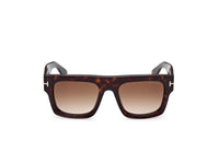 Thumbnail for Tom Ford FAUSTO FT 0711 Dark Havana/Light Brown Shaded 53/20/145 unisex Sunglasses