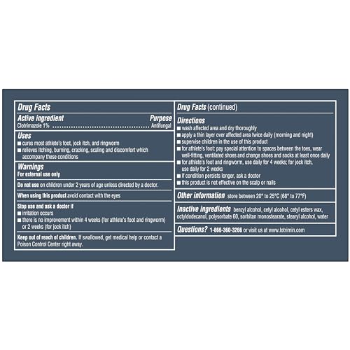 Lotrimin AF Cream for Athlete's Foot, Clotrimazole 1% Antifungal Treatment, Clinically Proven Effective Antifungal Treatment of Most AF, Jock Itch and Ringworm, Cream, 1.1 Ounce (30 Grams) (New Look)