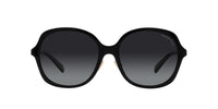 Thumbnail for Coach HC8360F Low Bridge Fit Sunglasses, Black/Grey Gradient Polarized, 58 mm