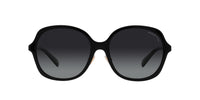 Thumbnail for COACH HC8360F Low Bridge Fit Sunglasses, Black/Grey Gradient Polarized, 58 mm