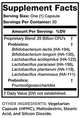 Lean & Pure Prebiotic & Probiotic, 25 Billion Live and Shelf Stable Cultures, 30 Count, Non GMO, Vegetarian, Gluten Free