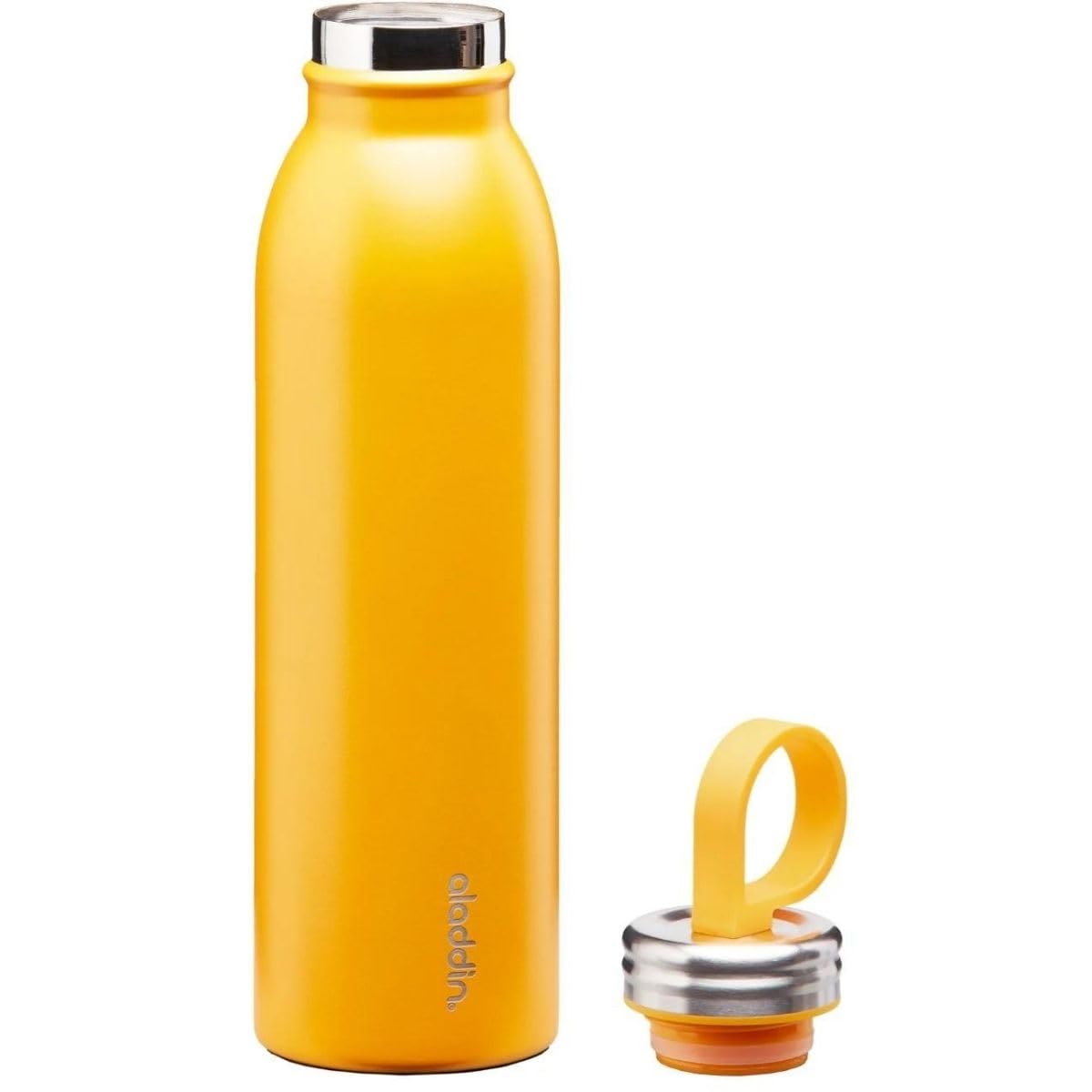 Aladdin Chilled Thermavac Stainless Steel Water Bottle 0.55L Sun Yellow â€“ Insulated Metal Water Bottle - Keeps Cold for 9 Hours - BPA-Free Thermos Flask - Leakproof - Dishwasher Safe