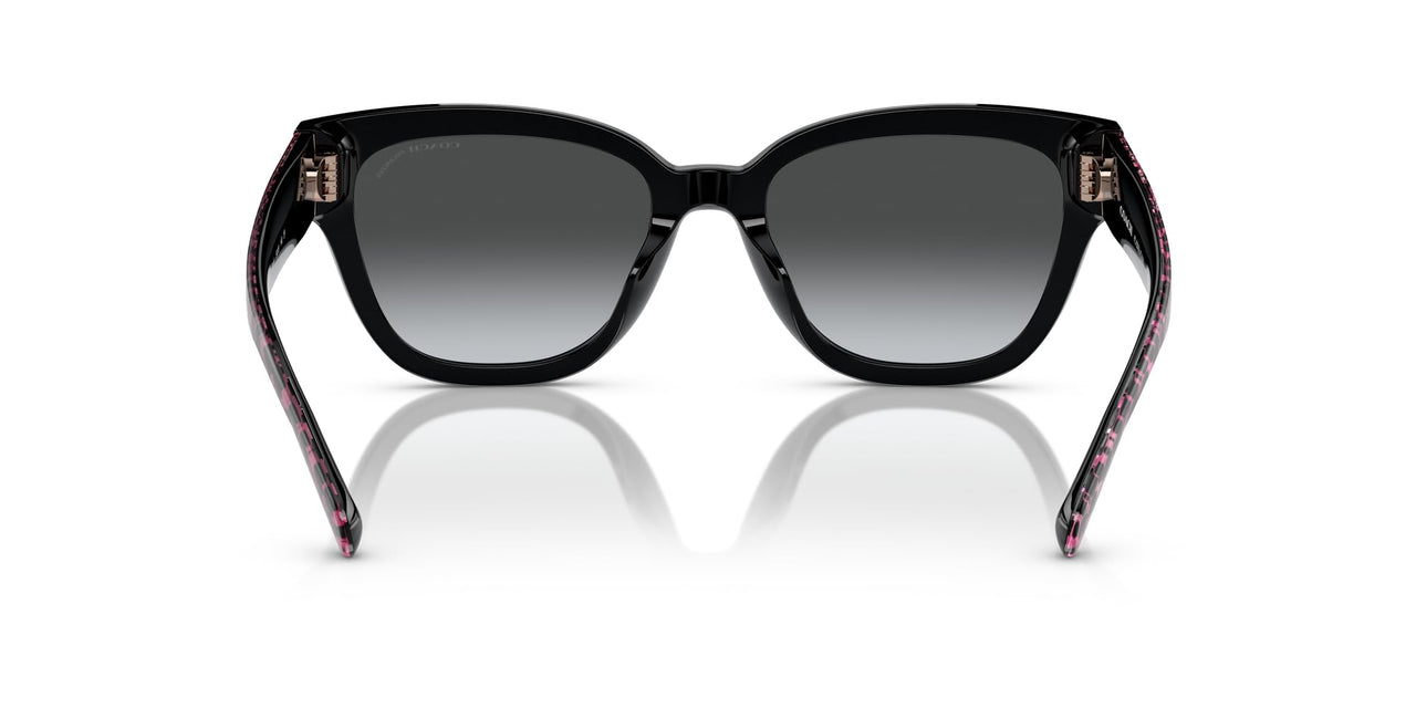 Coach HC8379U Universal Fit Sunglasses, Black/Grey Gradient Polarized, 54 mm