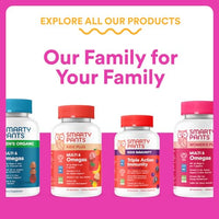 Thumbnail for SmartyPants Teen Girl Multivitamin Gummies, Omega 3 (DHA/EPA), Vitamin C, D3, B12, Vitamin A, K & Zinc, Biotin to Support Hair, Skin & Nails, Gluten Free, 60 Count (30 Day Supply)