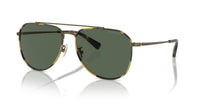Thumbnail for COACH Sunglasses HC 7164 933371 Antique Gold/Tokyo Tortoise Green Solid Polyam