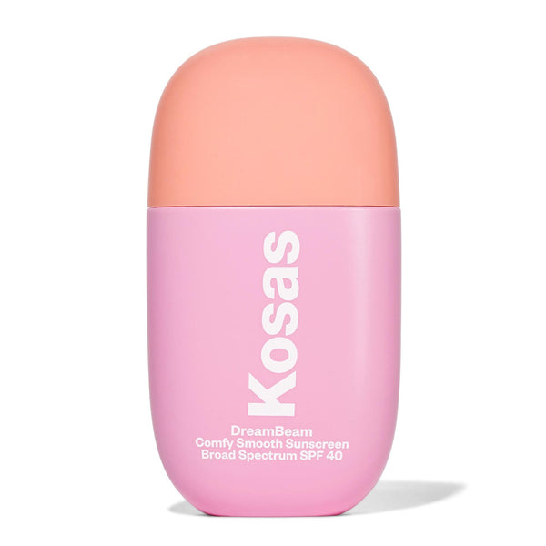 Kosas DreamBeam Mineral Sunscreen SPF 40 - Smooth Liquid Sun Protection for Face - Lightweight Makeup Base w/Hyaluronic Acid, Ceramides & Peptides - Subtle Radiant Finish, Original, 40 ml