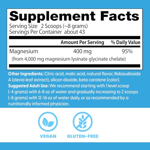 Doctor's Best High Absorption Magnesium Powder (Peach Flavored) 100% Chelated TRACCS, Not Buffered, Headaches, Muscle, Vegan, Peach Flavor, 12.3 Ounce (Pack of 1)