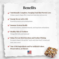 Thumbnail for LAFEBER'S Fruit Delight Avi-Cakes Pet Bird Food, Made with Non-GMO and Human-Grade Ingredients, for Cockatiels Conures Parakeets (Budgies) Lovebirds (8 oz Pack of 1)