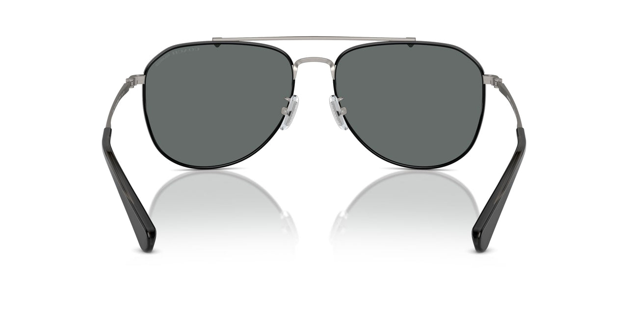 COACH Sunglasses HC 7164 936881 Satin Gunmetal/Black Grey Solid Polar Policarb