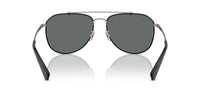 Thumbnail for COACH Men's HC7164 Aviator Sunglasses, Satin Gunmetal/Black/Grey Solid Polarized, 59 mm
