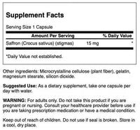 Thumbnail for Swanson Full Spectrum Saffron (Whole Ground Stigmas)-Herbal Supplement Promoting Natural Mood Support & Stress Management - Organic Spanish Saffron Supplement-(60 Veggie Capsules, 15mg Each)