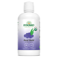 Thumbnail for Dynamic Health Acai Gold | Organic Acai 100% Juice | Vegetarian, No Gluten or BPA, Dietary Supplement | 32oz, 32 Serv