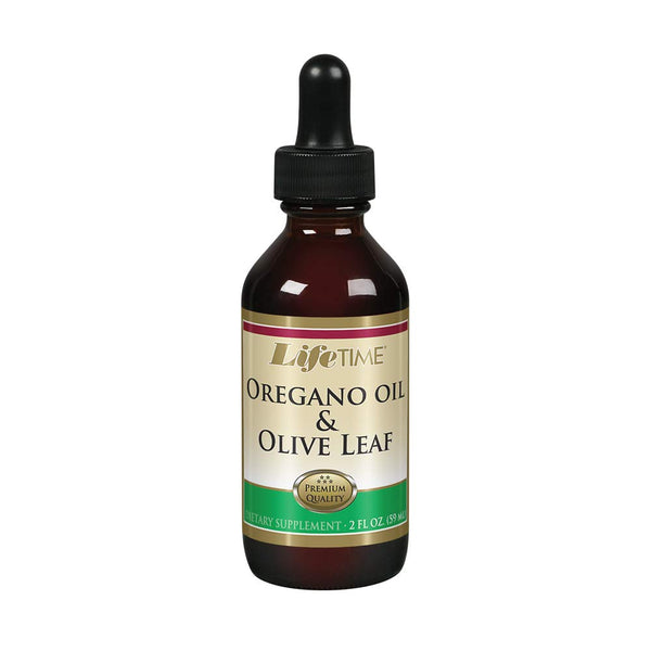 LIFETIME Organic Oregano Oil and Olive Leaf Drops | Healthy Immune System Support | Made in the USA | 2 FL oz | 59 Servings